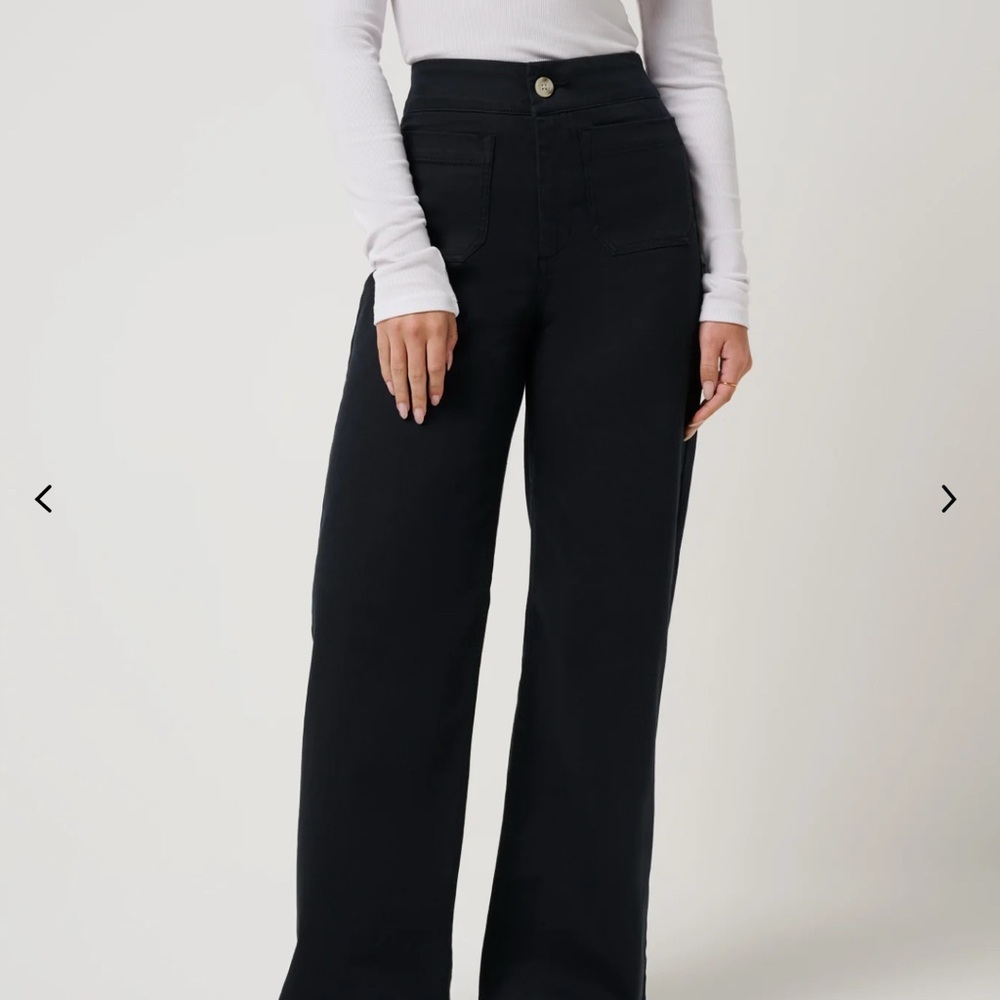 Travis Mathew High-Waisted Black Wide-Leg Pants Brand New